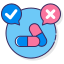 icone piatte a colori lineari-farmaceutiche-farmaceutiche-esterne icon