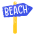 Beach Sign icon
