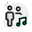 einzelne musik, die von einem mitglied in einem chat messenger abgespielt wird icon