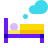color glass style 침대에서 꿈을 꾸다 icon