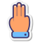 stickers style 세손가락 피부 유형 1 icon