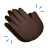emoji style klatschende hände dunkler hautton icon