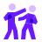 color glass style fight icon