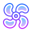 gradient style 팬 속도 icon