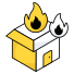 external-Home-Burning-real-estate-flat-icons-vectorslab icon