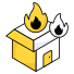 home burning icon