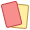 Cartons rouge et jaune icon