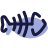 pulsar color style fish skeleton icon
