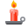 skeuomorphism style candle icon