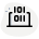 Binary programming on laptop with one and zero numericals icon