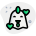 externo-pollo-feliz-con-corazones-que-gira-alrededor-de-emoji-animal-verde-tal-revivo icon