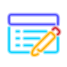 neon style edit property icon