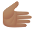 Emoji mit der rechten Hand und mittlerem Hautton icon