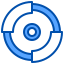 外部ラウンドチャートインフォグラフィックとチャートxnimrodx-blue-xnimrodx icon