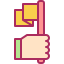 main tenant un drapeau icon