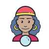 color hand drawn style 점쟁이 icon