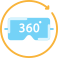 360 degrees icon