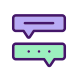 Communication with Chat Bot icon