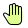 Stop hand palm hand gesture interaction islolated icon