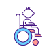 kid in wheelchair icon