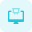 Desktop computer program for office presentation prepration layout icon