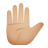 上げた手-中程度の明るい肌色 icon