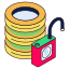 external-Server-Open-data-security-filled-outline-design-circle icon