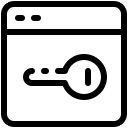 pastel glyph style webkey icon