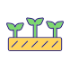 внешний-Соломенный-тюк-садоводство-советы по садоводству-заполненные-цветные-значки-папа-вектор icon