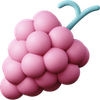 3d sugary style grapes icon