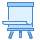 blue ui style 플립 차트 icon