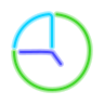 neon style time span icon