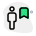 Bookmarking sign employee work at office layout icon