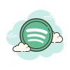 cloud style spotify icon