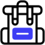 explore the world backpack icon