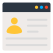 외부 온라인 프로필 프로젝트 관리 및 웹 마케팅 벡터slab 플랫 벡터slab icon