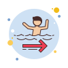 bubbles style rip current icon