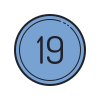 color hand drawn style 19 circled c icon