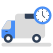外部货物交付时间运输和交付矢量板平面矢量板 icon
