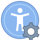 office l style accessibility tools icon