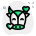 外部-幸せ-牛-心付き-絵文字-動物-緑-タル-レビボを中心に回転 icon