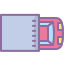 cute color style vue de dessus du camion icon