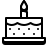 badges style birthday cake icon