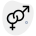 Male and female logotype isolated on a white background icon