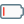 Low battery power level indication isolated on a white background icon