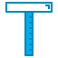 T-square ruler icon