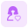 外部最喜欢的用户个人资料图片带心形标志特写女人 Tritone tal Revivo icon