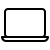 ios 17 outlined style laptop closing icon