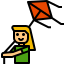 Kid Flying Kite icon