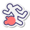 stickers style 살인 분필 icon